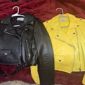 Black and Yellow Motorcycle Jacket